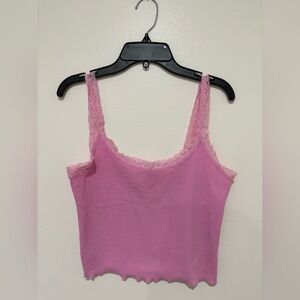Cotton On Pink Lace Detail Top size medium